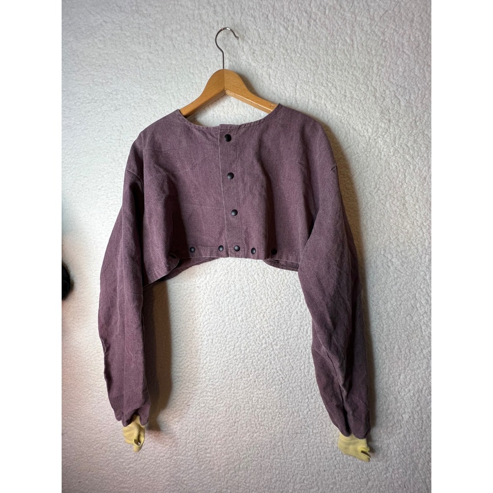 Tri-Star Glove Flame Resistant Shrug Bolero Ultra Crop Purple Snap Front 2XL